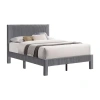 Asstd National Brand Roco Upholstered Panel Bed In Gray
