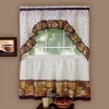 Asstd National Brand Rod Pocket Kitchen Curtains & Drapes Window Set In Multi