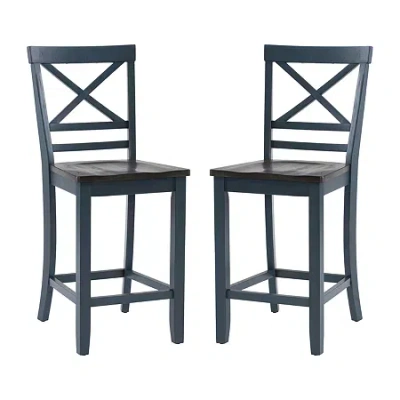 Asstd National Brand Rogers 2-pc. Counter Height Bar Stool In Blue