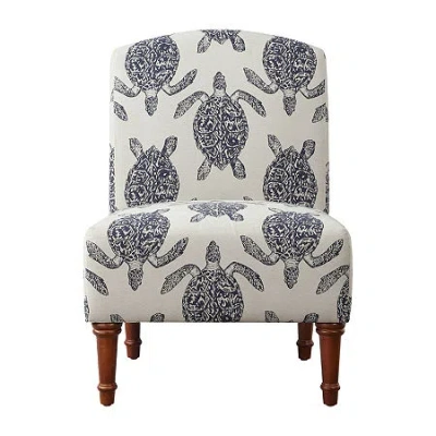 Asstd National Brand Roussell Slipper Chair In Sea Turtle Print In Brown
