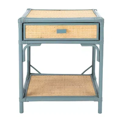 Asstd National Brand Roya 1-drawer Nightstand In Blue