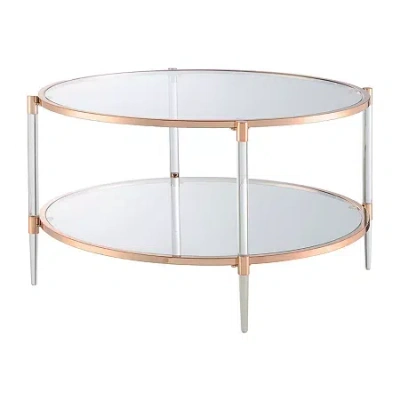 Asstd National Brand Royal Crest 2 Tier Acrylic Glass Coffee Table In Pink