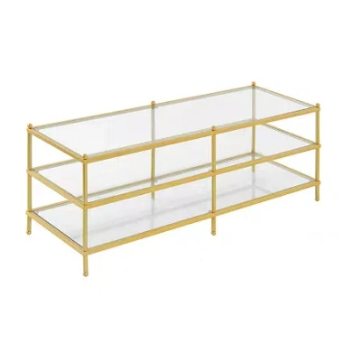 Asstd National Brand Royal Crest 3-tier Coffee Table In Yellow