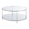 Asstd National Brand Royal Crest Glass Coffee Table In Silver