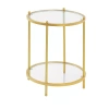 Asstd National Brand Royal Crest Round End Table In Yellow