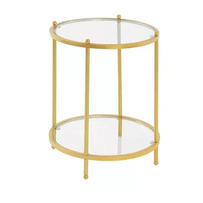 Asstd National Brand Royal Crest Round End Table In Yellow