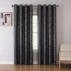Asstd National Brand Sadie Grommet Top Blackout Single Curtain Panel In Black