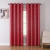 Asstd National Brand Sadie Grommet Top Blackout Single Curtain Panel In Red