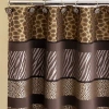 Asstd National Brand Safari Stripe Shower Curtain In Brown