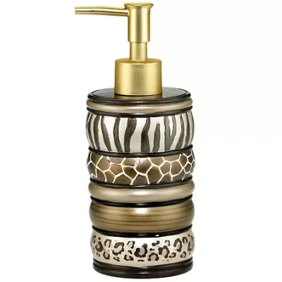 Asstd National Brand Safari Stripes Soap/lotion Dispenser In Brown