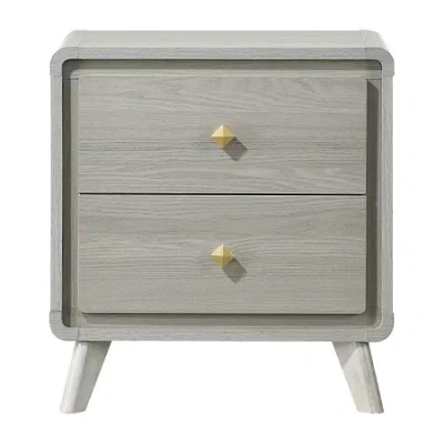 Asstd National Brand Sander 2-drawer Nightstand In Gray