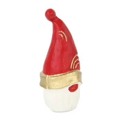 Asstd National Brand Santa Cast Iron 5.75''h Gnome In Red