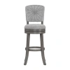 Asstd National Brand Santa Clara Il Swivel Bar Height Stool In Gray