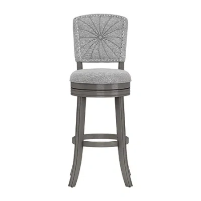Asstd National Brand Santa Clara Il Swivel Bar Height Stool In Gray