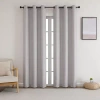 Asstd National Brand Sarah Grommet Top Blackout Set Of 2 Curtain Panel In Silver