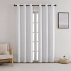 Asstd National Brand Sarah Grommet Top Blackout Set Of 2 Curtain Panel In White