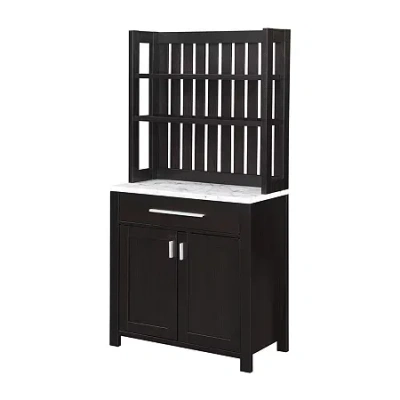 Asstd National Brand Sawyer Wine Bar Cabinet In White
