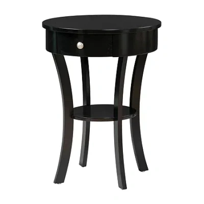 Asstd National Brand Schaffer Living Room Collection Storage 1-drawer End Table In Black