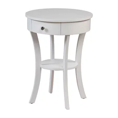 Asstd National Brand Schaffer Living Room Collection Storage 1-drawer End Table In White