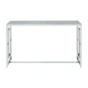 Asstd National Brand Selma Glass Top Console Table In Silver