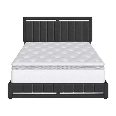 Asstd National Brand Shalene Upholstered Platform Bed In Black