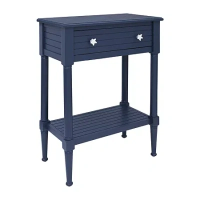 Asstd National Brand Shangri Storage 1-drawer End Table In Blue
