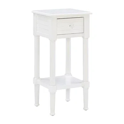 Asstd National Brand Shangri Storage 1-drawer End Table In White