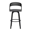 Asstd National Brand Shelly Swivel Bar Stool In Gray