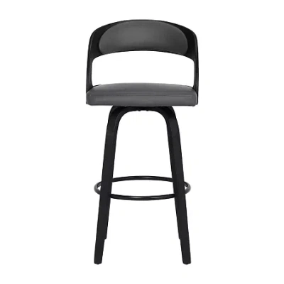 Asstd National Brand Shelly Swivel Bar Stool In Gray