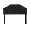 Asstd National Brand Silas Full/queen Upholstered Recatangle Headboard In Black