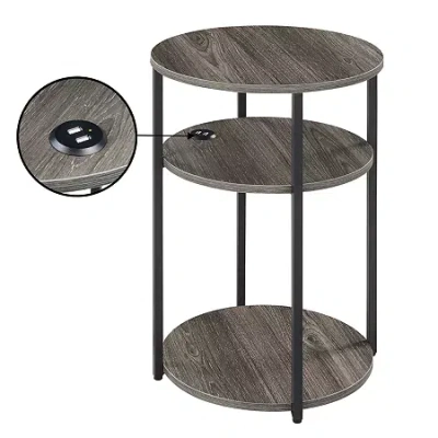 Asstd National Brand Simon End Table In Gray