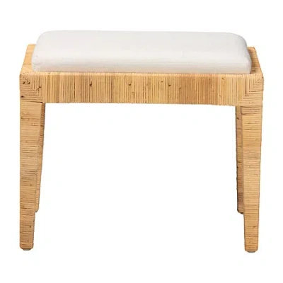 Asstd National Brand Sofia Ottoman In White