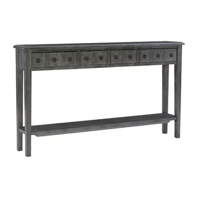 Asstd National Brand Spriggs Living Room Collection 4-drawer Console Table In Gray