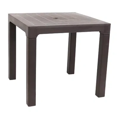 Asstd National Brand Square Patio Dining Table Brown