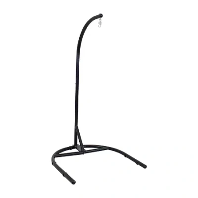 Asstd National Brand Steel U-shape Hanging Chair Hammock Stand In Black