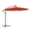 Asstd National Brand Sunnydaze 10-foot Steel Offset Solar Patio Umbrella In Orange