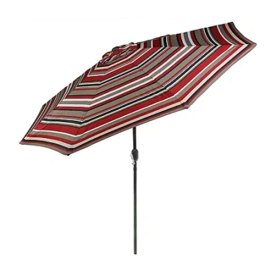 Asstd National Brand Sunnydaze 9-foot Patio Umbrella With Push Button Tilt In Red