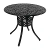 Asstd National Brand Sunnydaze Collection Round Dining Table In Black