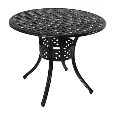 Asstd National Brand Sunnydaze Collection Round Dining Table In Black