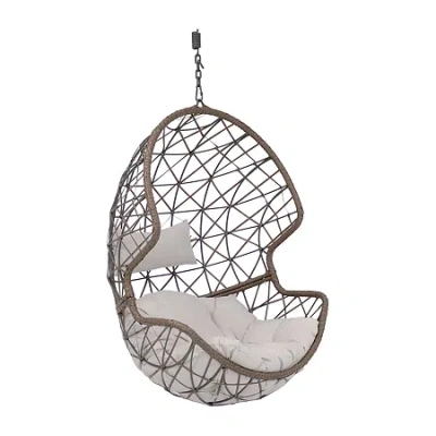 Asstd National Brand Sunnydaze Danielle Hanging Egg Chair In Gray