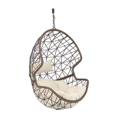 Asstd National Brand Sunnydaze Danielle Hanging Egg Chair In Sand