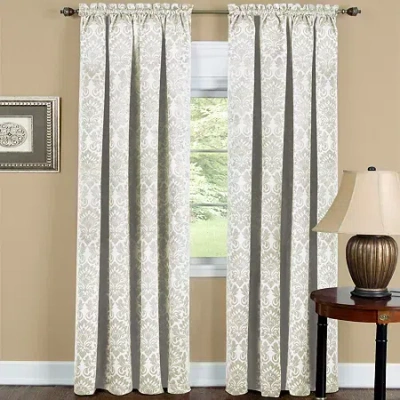 Asstd National Brand Sutton Rod Pocket Blackout Single Curtain Panel In White