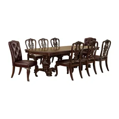 Asstd National Brand Sybil Dining And Kitchen Collection 9-pc. Rectangular Dining Set In Brown