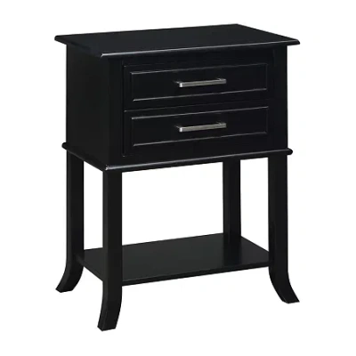 Asstd National Brand Sydney 2-drawer End Table In Black