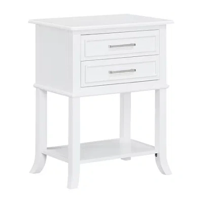 Asstd National Brand Sydney 2-drawer End Table In White