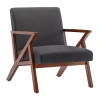 Asstd National Brand Take-a-seat Cliff Mid-century Modern Accent Lounge Armchair In Gray
