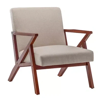 Asstd National Brand Take-a-seat Cliff Mid-century Modern Accent Lounge Armchair In Sand