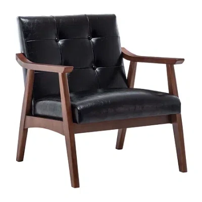 Asstd National Brand Take A Seat Natalie Arm Chair In Black
