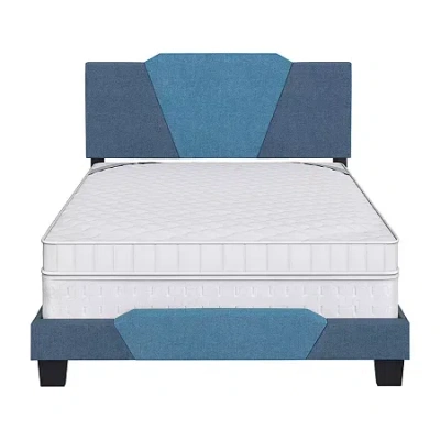 Asstd National Brand Tallulah Wooden Platform Bed In Blue