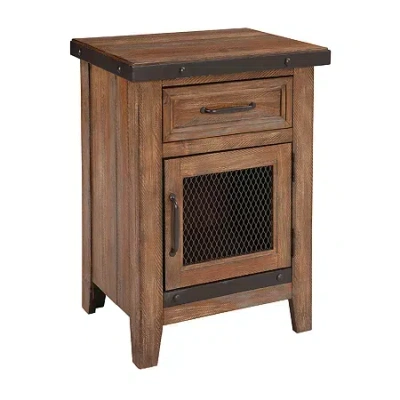 Asstd National Brand Taos 1 Drawer Nightstand In Brown
